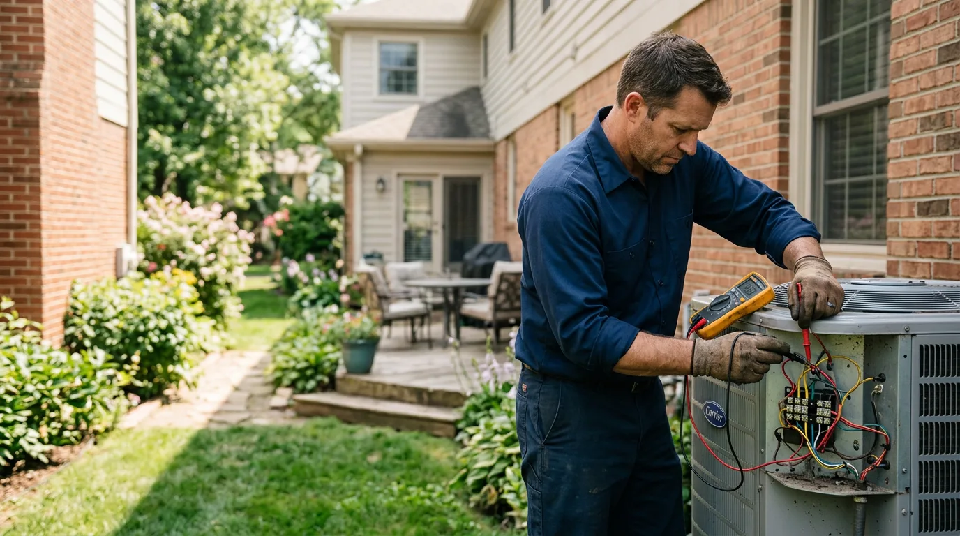 HVAC technician working near Martensdale, IA